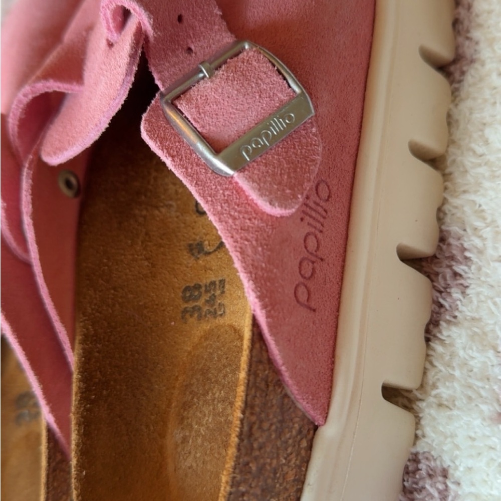 Birkenstock Papillio Pink Suede Mules